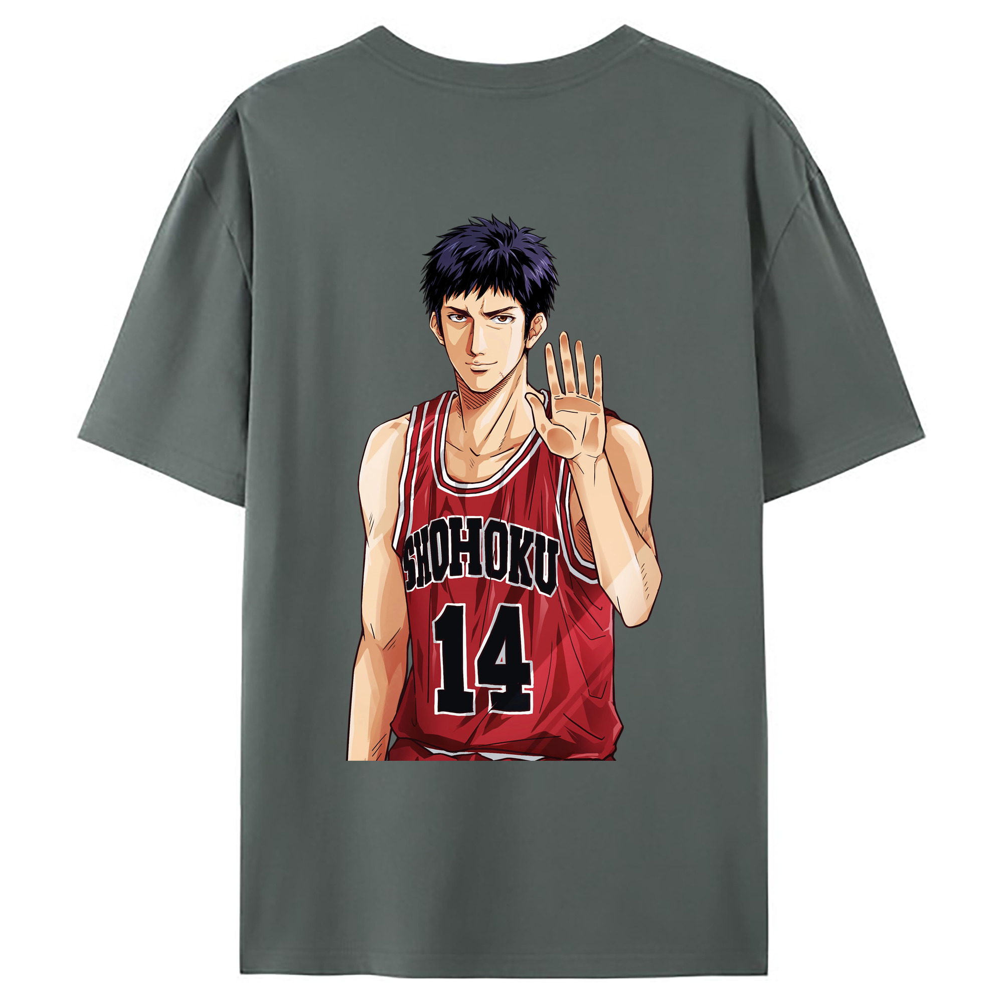 （画像用） SLAM DUNK／スラムダンク 綿100％ メンズ半袖Tシャツ（バックプリント） 通気性